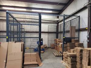 lot 40 image: LOOK 3 Sided Security Cage w Sliding Door.  Measures 16 x 15 X 10 Tall.  Buyer to Remove.
