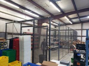 lot 41 image: LOOK 2 Sided Security Cage w Hinged Door.  Measures 25 x 15 x 10 Tall.  Buyer to Remove.
