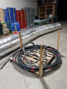 lot 70 image: Large Lot of Very Heavy Gauge Copper Wire.  Entire Quantity of Pallet.