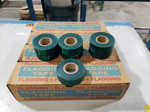 lot 97 image: 4 Boxes of Dark Green Flagging Tape