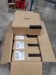 lot 105 image: Lot of 6 New Yealink Ultra-Elegant Gigabit IP Phones.  Model SIP-T48U