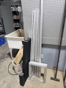 lot 125 image: Large Lot of Misc Pieces of Extruded Aluminum
