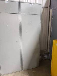 lot 127 image: Large ExchangeMaster Single Door Locker w Contents.  BUYER TAKES ALL