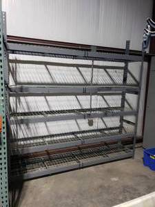 lot 133 image: Heavy Duty Metal Shelving Rack w 5 Wire Shelves.  Measures 96 x 96 x 18