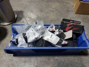 lot 138 image: Tub FULL of Protective Eyewear.  Includes 3M, Peltor, Edge & More.  Tub Included.