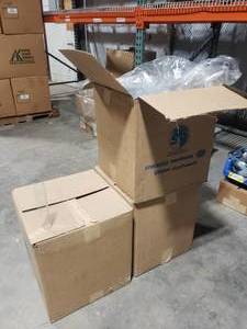lot 143 image: 3 Large Boxes Full of Triangular Plastic Containers.