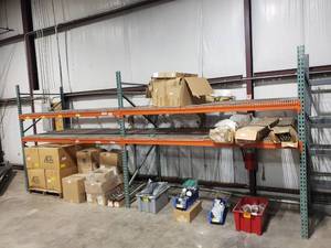 lot 145 image: 2 Sections of Industrial Pallet Racking.  Each Section Is Approx 114 x 96 x 48