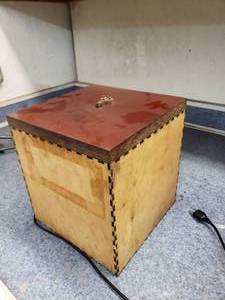 lot 154 image: Ridgid Compact Fixed Based Router w Custom Router Box.  Model R2401