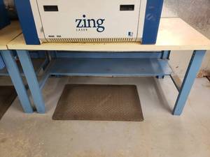 lot 174 image: Global Industries Adjustable Height Work Table w Laminate Top.  Top Measures 60 x 30