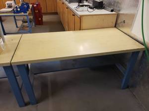 lot 179 image: Global Industries Adjustable Height Work Table w Laminate Top.  Top Measures 60 x 30