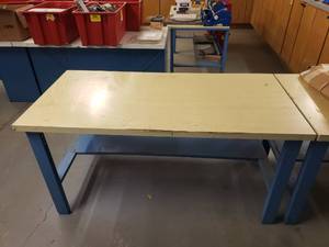 lot 180 image: Global Industries Adjustable Height Work Table w Laminate Top.  Top Measures 60 x 30
