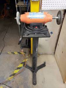 lot 207 image: Central Machinery 8 Bench GrinderBuffer w Shop Stand