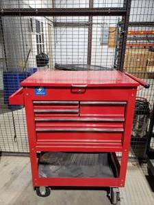 lot 277 image: US General 5 Drawer Rolling Service Cart