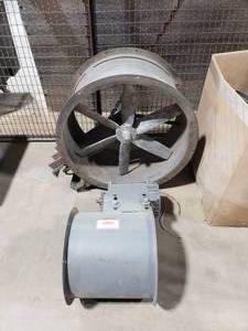 lot 301 image: Dayton Model 4C250 Clean Air 24 Tubeaxial Fan w Dayton Model 2C860A Spray Booth Fan & Motor
