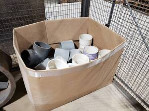 lot 302 image: Large Box Full of Misc 6 PVC Fittings