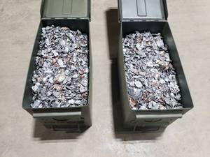 lot 308 image: 2 Ammo Tins FULL of Lead Shot