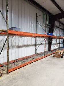 lot 310 image: 2 Sections of Industrial Pallet Racking.  Measures 126 x 42 & 96 x 42.  Both are 14 Tall