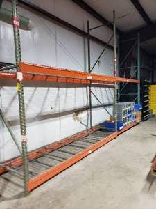 lot 311 image: 2 Sections of Industrial Pallet Racking.  Measures 126 x 42 & 96 x 42.  Both are 14 Tall.
