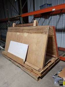 lot 468 image: Large Pallet of Misc Plywood & More.  BUYER TAKES ALL