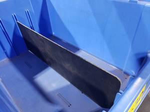 lot 460 image: Lot of 30 Bin Inserts for the Uline H-3053 Blue Stackable Magnum Hopper Bins