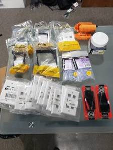 lot 549 image: Lot of Misc Electrical Items.  Plug Covers, Connectors & MORE.
