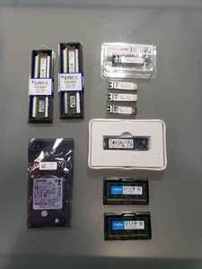 lot 552 image: Lot of Computer & Laptop Hard Drive, Memory Modules, Solid State Drives & SFP Transceivers