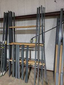 lot 652 image: Industrial Storage Rack w 5 Adjustable Shelves.  Measures 96 x 96 x 48.  Each Shelf Measures 4 x 8