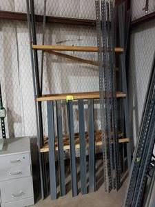 lot 654 image: Industrial Storage Rack w 5 Adjustable Shelves.  Measures 96 x 96 x 48.  Each Shelf Measures 4 x 8