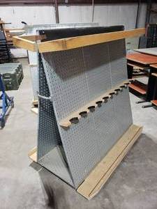 lot 663 image: Rolling 10-Gun Storage Rack for Long Guns