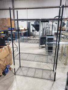 lot 675 image: Wire Shelf w Adustable Shelving.  Measures 48 x 72 x 18