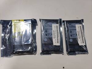 lot 739 image: Lot of 3 New Hard Drives.  2 Dell 300GB & 1 Seagate 500GB