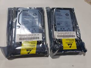 lot 736 image: Lot of 2 New Dell Cheetah 15.7K 600GB Hard Drives