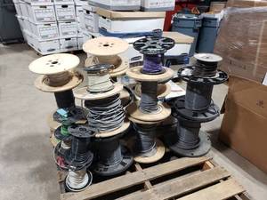 lot 751 image: Pallet Full of Misc Wire.  Includes Everything Pictured