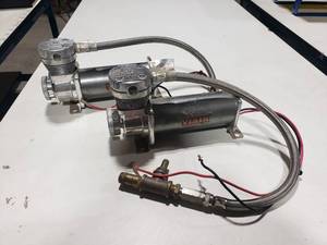 lot 747 image: Pair of Viar 480C Dual Air Compressor for Air Suspensions