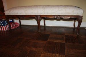 lot 73 image: Upholstered bench