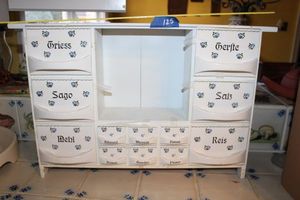 lot 125 image: Tabletop Ceramic Spice cabinet - 24.5x6