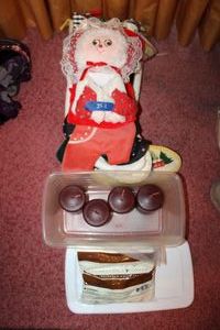 lot 352 image: Christmas mantle stockings and candles