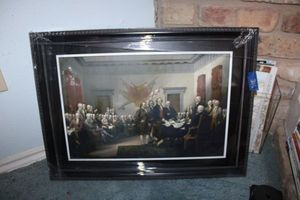 lot 396 image: Wall art signing of the Declaration of Independence print