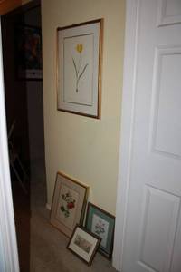 lot 380 image: Wall art - 2 Paul Jones flower prints and cherub print