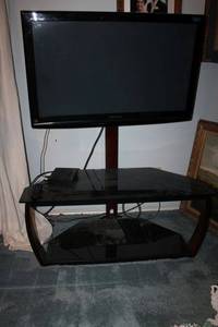 lot 407 image: Panasonic Plasma HDTV with stand