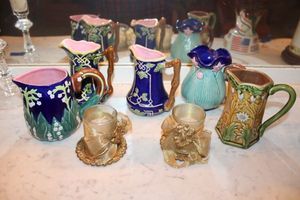 lot 286 image: J. Willfred creamer pitcher set and votive holders
