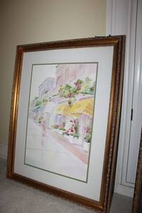 lot 302 image: Framed cityscape print