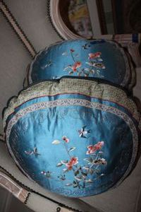 lot 303 image: Pair of silk pillows