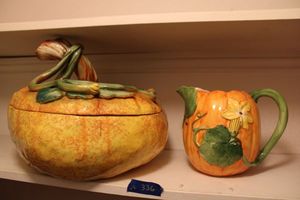 lot 336 image: Italian ceramic pitcher and soup tureen