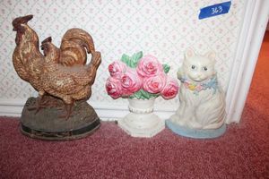 lot 363 image: Cast iron door stoppers