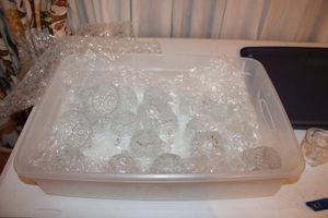 lot 368 image: Crystal punch cups set