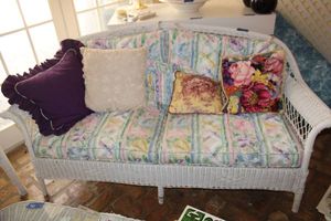 lot 181 image: Wicker sofa