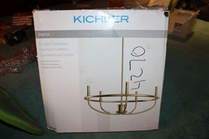 lot 273 image: Bethel 5-Light Chandelier by Kichler as shown in box
