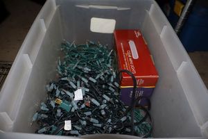 lot 576 image: Extension cords, yard lights, and Christmas lights