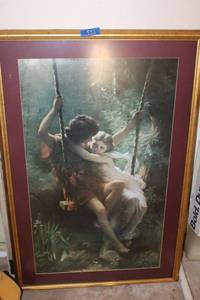 lot 532 image: Framed artwork Pierre Auguste Cots  Springtime